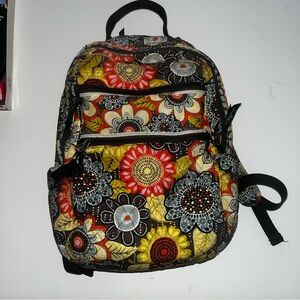 Vera Bradley Yellow and Red Floral Backpack